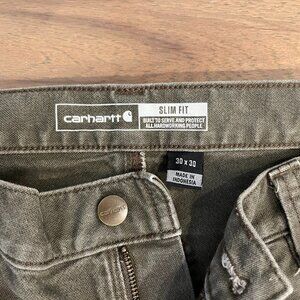 Men's Carhartt Slim Tapered Rugged Flex Duck Double-front 30 x 30 work pants